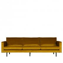 BePureHome - Grand canapé 4 places vintage velours - Ocre - BRONCO - - Style Vintage