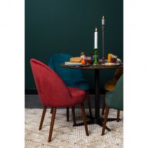 Dutchbone - Lot de 2 chaises en velours - Bleu pétrole - BARBARA - - Style Vintage