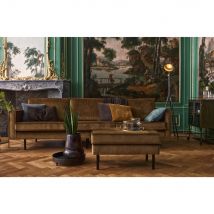 BePureHome - Grand canapé 4 places vintage velours - Bronze - BRONCO - - Style Vintage