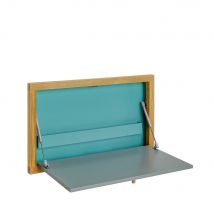 Woodman - Bureau mural contemporain - Brenta - Couleur - Turquoise - Bois - Style Contemporain