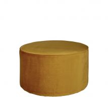 Woood - Pouf rond velours S - Sara - Couleur - Ocre - Velours - Style Contemporain