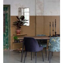 BePureHome - Lot de 2 chaises design en velours - Gris - VOGUE - - Style Vintage