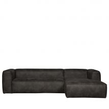 Woood - Canapé d'angle droit - Noir - BEAN - - Style Contemporain,Vintage