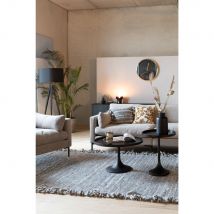 Zuiver - Canapé droit 3 places en tissu et pieds en métal - Beige - Summer - - Style Contemporain