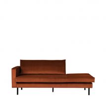 BePureHome - Méridienne gauche en velours - Rouille - BRONCO - - Style Art déco
