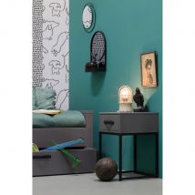 Woood - Table de nuit en pin massif - Gris - MORRIS - Bois - Style Scandinave