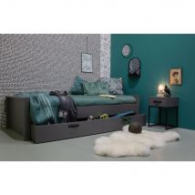 Woood - Tiroir en pin massif pour lit 90x200cm - Gris - Morris - Bois - Style Classique