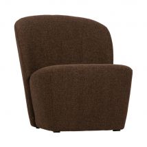 Vtwonen - Fauteuil en tissu bouclette - Marron - LOFTY - - Style Vintage