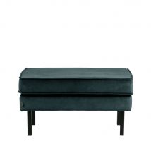BePureHome - Repose-pieds en velours - Bleu canard - BRONCO - - Style Vintage