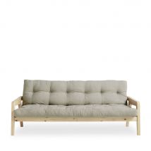 Karup Design - Canapé convertible en bois naturel et tissu - Lin - GRAB - - Style Scandinave