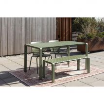 Zuiver - Table à manger de jardin en métal 168x87cm - Vert de gris - VONDEL - Métal - Style Contemporain