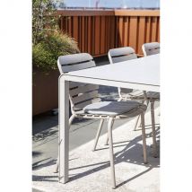 Zuiver - Table à manger de jardin en métal 168x87cm - Beige - VONDEL - Métal - Style Contemporain