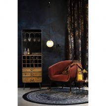 Dutchbone - Applique murale design boule - Blanc - BULAN - Verre - Style Vintage