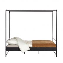 Woood - Lit en métal 160x200cm - Bunk - Couleur - Noir - Métal - Style Industriel