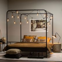 Vtwonen - Lit en métal 160x200cm - Noir - BUNK - Métal - Style Industriel