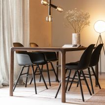 Zuiver - Table à manger 10 personnes aux bords arrondis en bois - Bois foncé - STORM - Bois - Style Contemporain