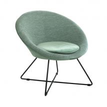 Pomax - Fauteuil en velours - Turquoise - GARBO - - Style Art déco