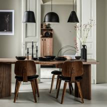 Vtwonen - Chaise en bois et simili - Bois foncé - CLASSIC - Bois - Style Vintage