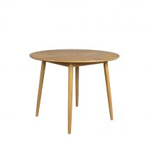 Table à manger 4 personnes ronde en bois - Bois clair - FABIO - Bois - Style Scandinave