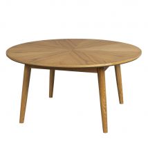 Table basse d'appoint ronde en bois ø80cm - Bois clair - FABIO - Bois - Style Scandinave
