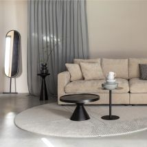 Zuiver - Table basse en métal ø60cm - Noir - FLOSS - Métal - Style Contemporain