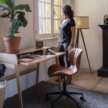 Zuiver - Chaise de bureau LL - Cognac - OMG - - Style Vintage