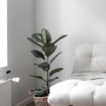 Karup Design - Fauteuil convertible 90x200cm en bois naturel et tissu - Écru - ROOTS - - Style Scandinave
