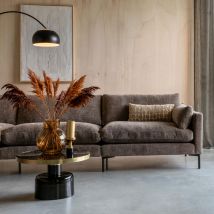 Zuiver - Canapé 3 places en tissu - Café - SUMMER - - Style Contemporain