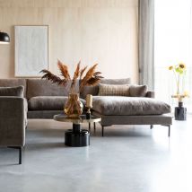 Zuiver - Pouf en tissu - Café - SUMMER - - Style Contemporain