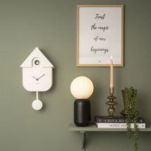 Karlsson - Horloge à pendule - Blanc - MODERN CUCKOO - Plastique - Style Contemporain