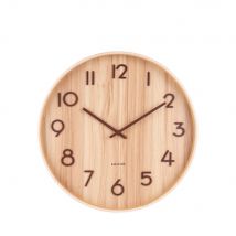 Karlsson - Horloge murale ronde en bois ø40cm - Pure - Couleur - Bois clair - Bois