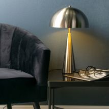 Leitmotiv - Lampe à poser champignon en métal - Chrome - SUBLIME - Métal - Style Contemporain
