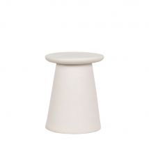 Vtwonen - Table d'appoint en céramique ø35cm - Button - Couleur - Blanc - Céramique - Style Contemporain