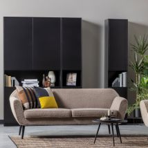 Woood - Colonne de rangement en bois massif de pin L40cm - Noir - FINCA - Bois - Style Contemporain