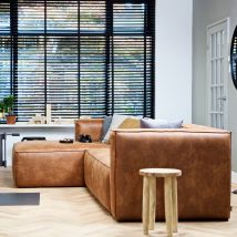 Woood - Canapé d'angle gauche - Cognac - BEAN - - Style Contemporain,Vintage