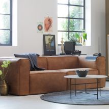 Woood - Canapé vintage 4 places - Cognac - BEAN - - Style Vintage