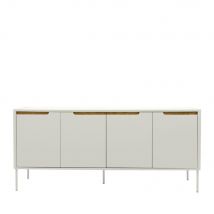 Tenzo - Buffet en bois 4 portes L173cm - Switch - Couleur - Blanc - Bois - Style Scandinave