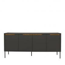 Tenzo - Buffet en bois 4 portes L173cm - Switch - Couleur - Gris anthracite - Bois