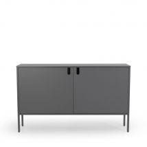 Tenzo - Buffet en bois 2 portes L148cm - Gris anthracite - UNO - Plastique - Style Contemporain