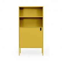 Tenzo - Buffet haut en bois 1 porte H152cm - Uno - Couleur - Jaune moutarde - Plastique