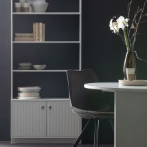 Woood - Bibliothèque en bois H200cm - Gris clair - MADU - Bois - Style Contemporain