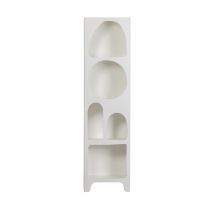 Woood - Colonne de rangement en bois 5 niches H180cm - Caz - Couleur - Blanc - Bois