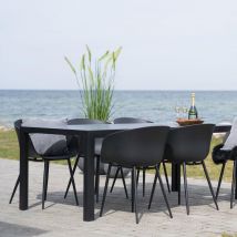 House Nordic - Lot de 2 chaises indoor/outdoor en plastique - Noir - RODA - Plastique - Style Contemporain