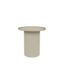 Table d'appoint ronde en métal ø45,5cm - Sverre - Couleur - Blanc ivoire - Métal - Style Contemporain