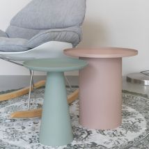 Table d'appoint ronde en aluminium ø34,5cm - Vert - RINGAR - Métal - Style Contemporain
