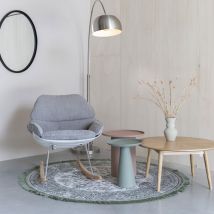 Table d'appoint ronde en aluminium ø34,5cm - Vert - RINGAR - Métal - Style Contemporain