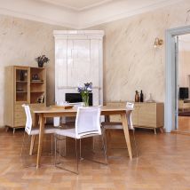 Woodman - Table à manger extensible 4 à 6 personnes 160-200x90cm bois - Bois clair - KENSAL - Bois - Style Contemporain,Scandinave,Vintage