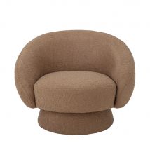 Bloomingville - Fauteuil lounge en tissu bouclette - Ted - Couleur - Terracotta - Bouclette - Style Vintage