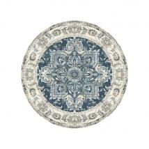 House Nordic - Tapis Vintage de forme Ronde - 200x200cm - HAVANA VIII - - Style Vintage