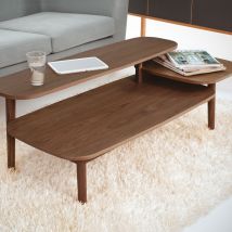 Woodman - Table basse en bois 3 plateaux - Bois foncé - EICHBERG - Bois - Style Scandinave